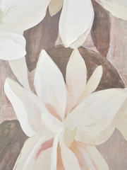 Pacific White Floral Canvas Wall Art - Image 4 of 6