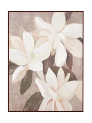 Pacific White Floral Canvas Wall Art - Image 5 of 6