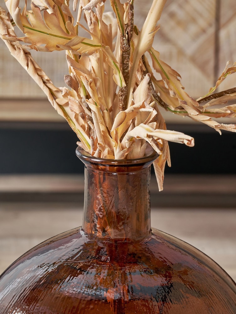 Pacific Brown Round Glass Vase - Image 2 of 6