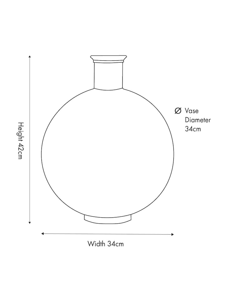 Pacific Brown Round Glass Vase - Image 6 of 6