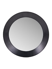Pacific Graphite Metal Angled Frame Round Mirror - Image 3 of 5