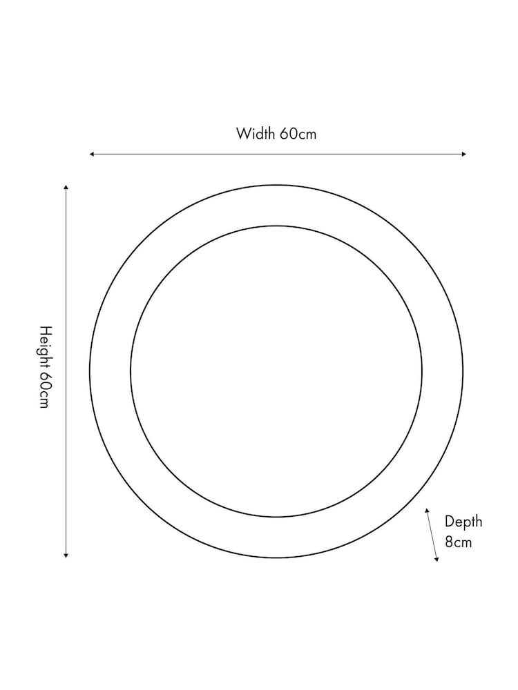 Pacific Graphite Metal Angled Frame Round Mirror - Image 5 of 5