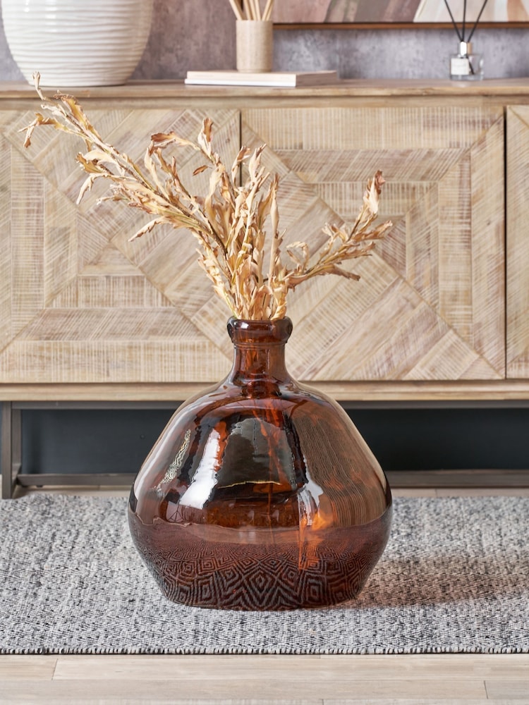 Pacific Brown Shaped Recycled Glass Vase - Image 1 of 6
