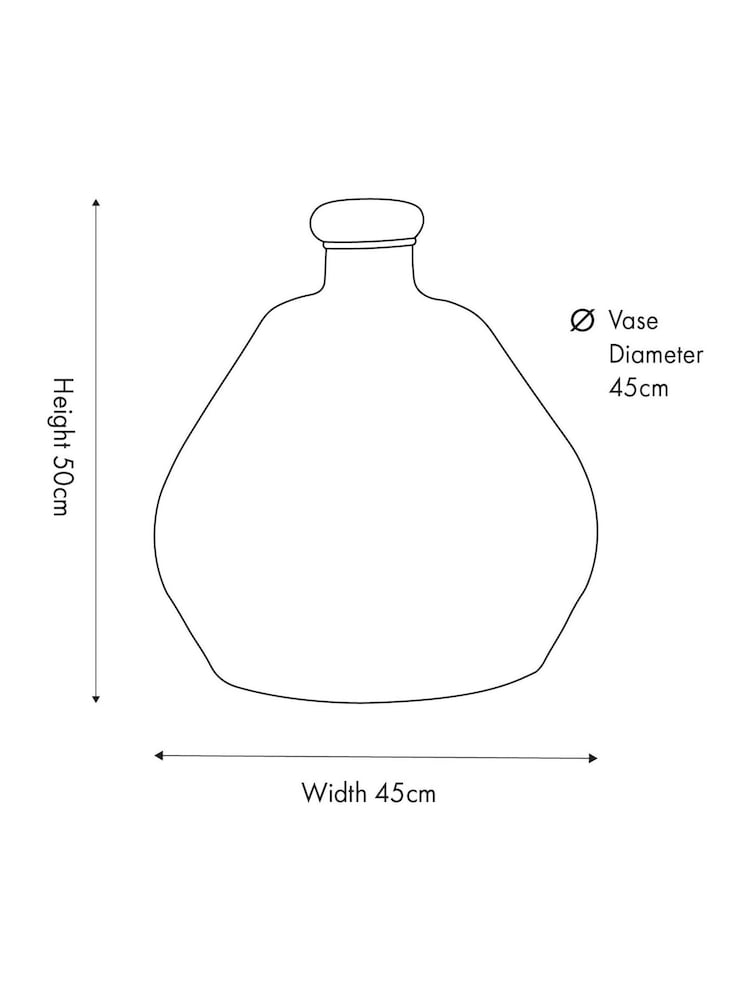 Pacific Brown Shaped Recycled Glass Vase - Image 6 of 6
