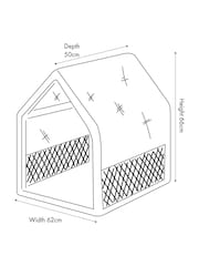 Pacific Grey Rattan House Dog Basket - Image 6 of 6