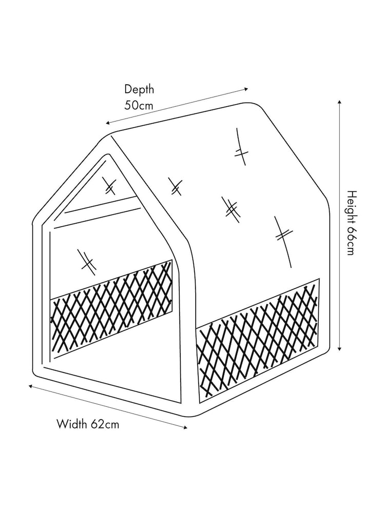 Pacific Grey Rattan House Dog Basket - Image 6 of 6