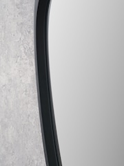 Pacific Black Wood Veneer Teardrop Shaped Wall Mirror - Image 2 of 5