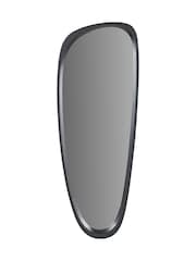 Pacific Black Wood Veneer Teardrop Shaped Wall Mirror - Image 3 of 5