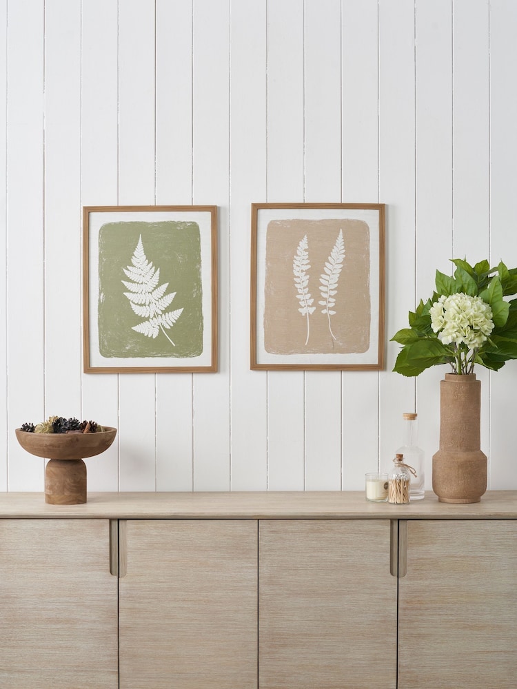 Pacific Green S/2 Fern Canvas Wall Art - Image 1 of 5