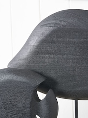 Pacific Black Mango Wood Double Teardrop Angelfish Ornament - Image 2 of 6