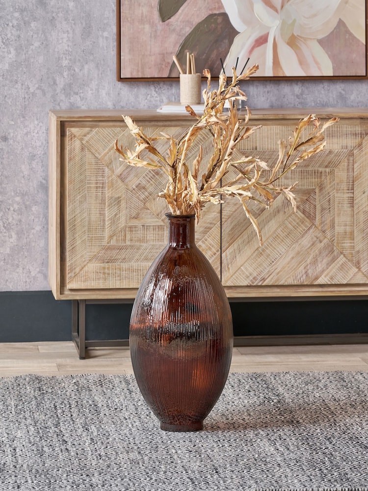 Pacific Brown Tall Recycled Glass Vase - Image 1 of 6