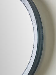 Pacific Black Elwood Fir Wood Effect Round Wall Mirror - Image 3 of 6