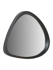 Pacific Black Wood Veneer Curved Wall Mirror - Image 3 of 5