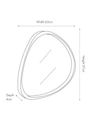 Pacific Black Wood Veneer Curved Wall Mirror - Image 5 of 5