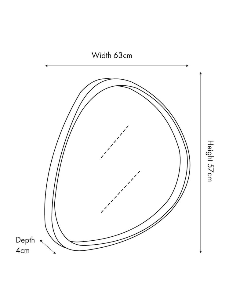Pacific Black Wood Veneer Curved Wall Mirror - Image 5 of 5