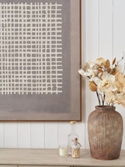 Pacific Brown Grid Design Canvas Wall Art - Image 2 of 6