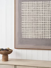 Pacific Brown Grid Design Canvas Wall Art - Image 3 of 6