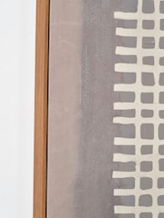 Pacific Brown Grid Design Canvas Wall Art - Image 4 of 6