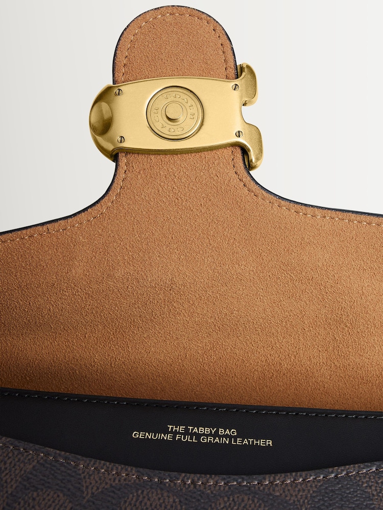 COACH Walnut Black Tabby Shoulder Bag 26 - Image 9 of 9