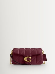 COACH Dark Cherry Quilted Leather Tabby 19 Chain Cross-Body Bag - Image 1 of 9