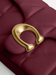 COACH Dark Cherry Quilted Leather Tabby 19 Chain Cross-Body Bag - Image 9 of 9