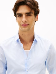 Tommy Hilfiger Blue Dressed Casual TH Flex Slim Fit Stripe Shirt - Image 4 of 5