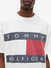 Tommy Hilfiger White Flag Crew Neck T-Shirt - Image 4 of 5