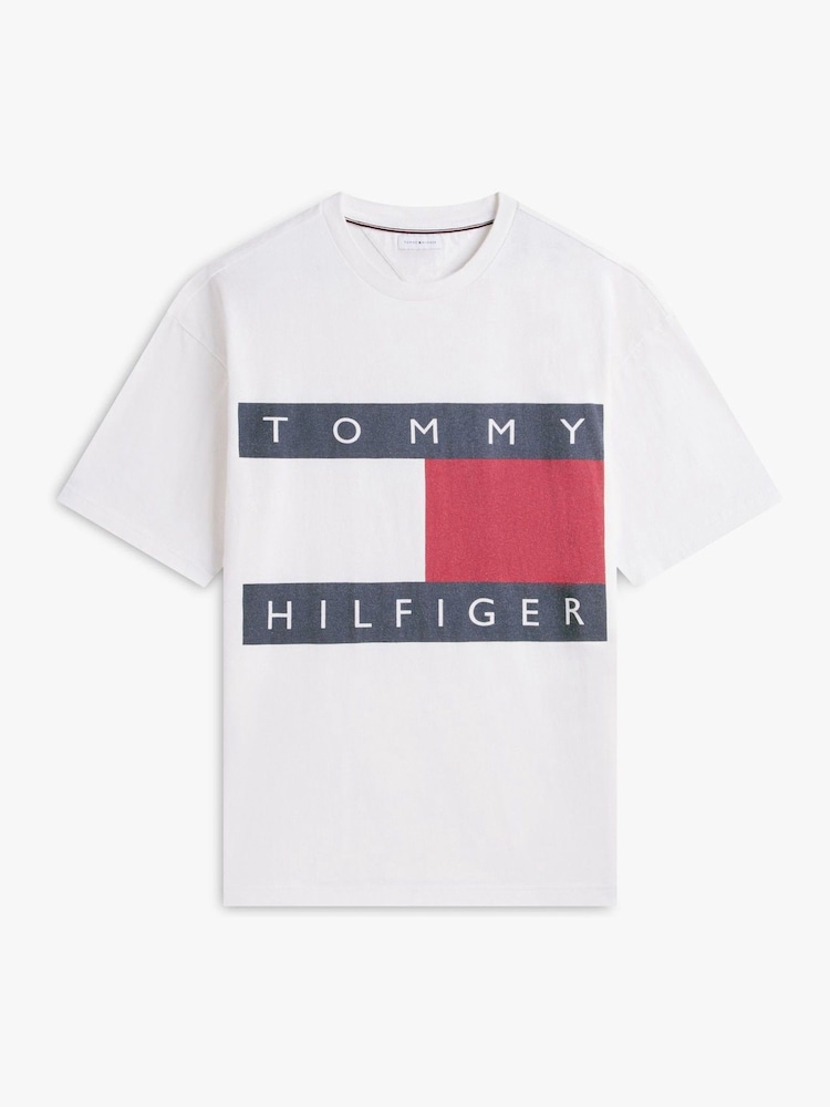 Tommy Hilfiger White Flag Crew Neck T-Shirt - Image 5 of 5