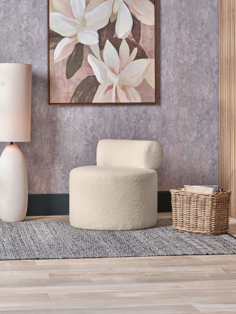 Pacific Taupe Assisi Boucle Fabric Modern Occasional Chair - Image 1 of 6