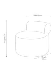 Pacific Taupe Assisi Boucle Fabric Modern Occasional Chair - Image 6 of 6