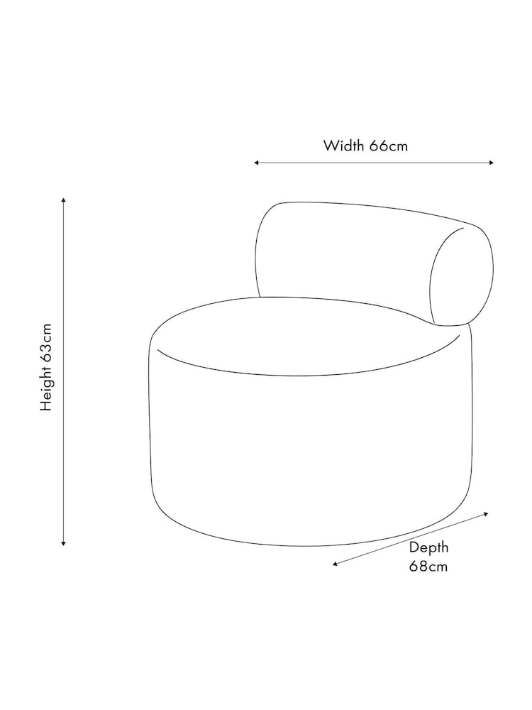 Pacific Taupe Assisi Boucle Fabric Modern Occasional Chair - Image 6 of 6