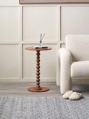 Pacific Terracotta Margot Wood Bobble Side Table - Image 1 of 6