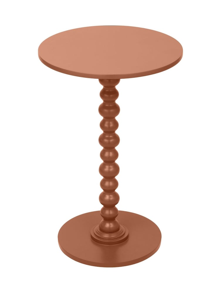 Pacific Terracotta Margot Wood Bobble Side Table - Image 6 of 6