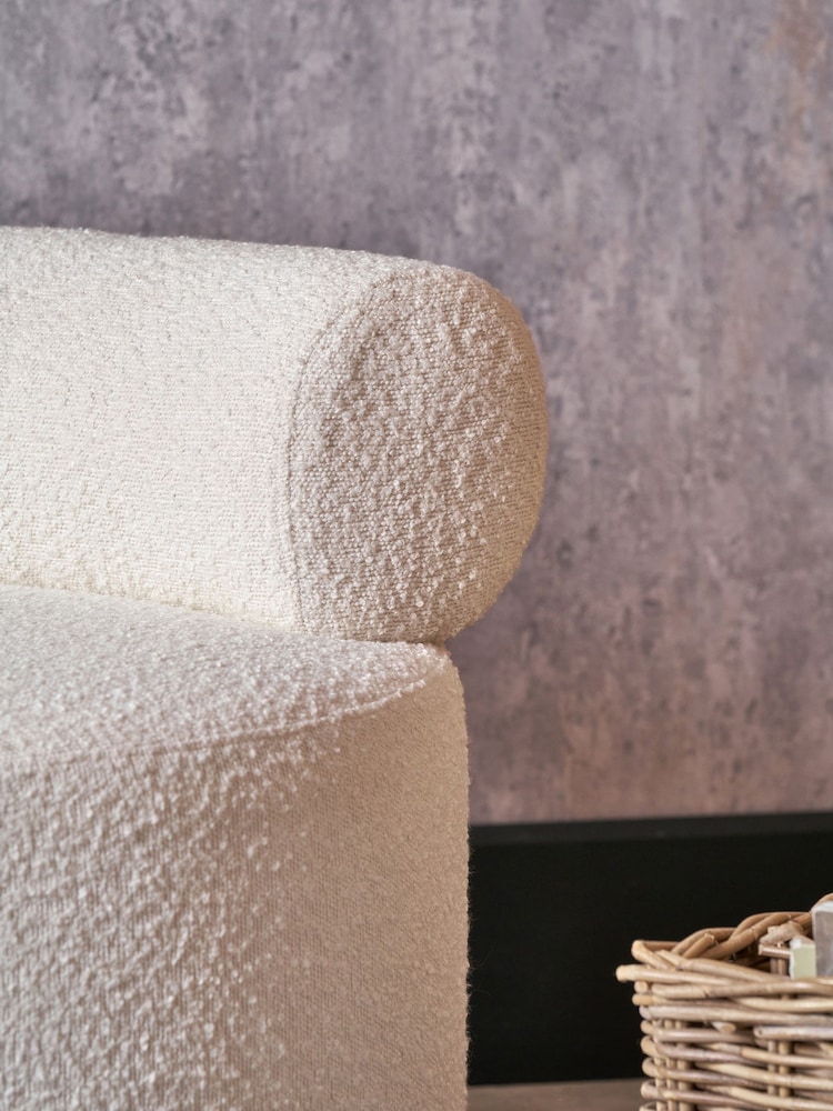 Pacific White Assisi Boucle Fabric Modern Occasional Chair - Image 2 of 6