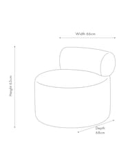 Pacific White Assisi Boucle Fabric Modern Occasional Chair - Image 3 of 6