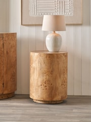 Pacific Natural Newborough Burr Wood Effect Side Table - Image 1 of 6