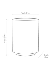 Pacific Natural Newborough Burr Wood Effect Side Table - Image 3 of 6