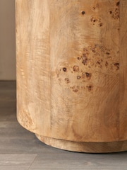Pacific Natural Newborough Burr Wood Effect Side Table - Image 4 of 6