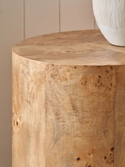 Pacific Natural Newborough Burr Wood Effect Side Table - Image 5 of 6