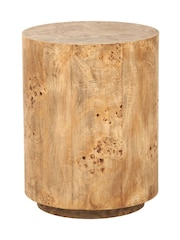 Pacific Natural Newborough Burr Wood Effect Side Table - Image 6 of 6
