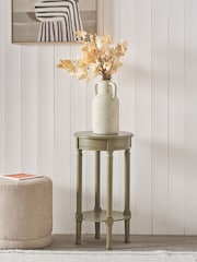 Pacific Olive Heritage Pine Wood Round Accent Table - Image 1 of 6