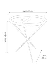 Pacific Black Elwood Glass and Fir Wood Effect Side Table - Image 3 of 7