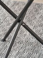 Pacific Black Elwood Glass and Fir Wood Effect Side Table - Image 6 of 7