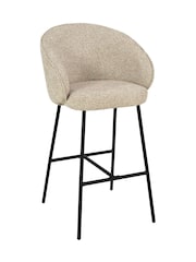 Pacific Mocha Kelsby Chenille and Metal Tub Bar Stool - Image 6 of 6