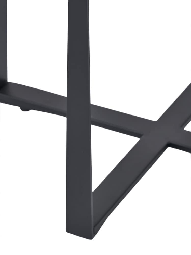 Pacific Walnut Vermont Glass and Wood Veneer Side Table - Image 6 of 6