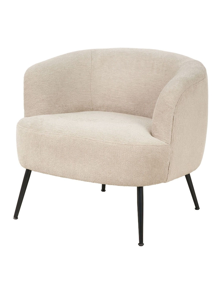 Pacific Taupe Aviana Teddy and Black Metal Chair - Image 6 of 6
