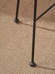 Pacific Black Rattan Core and Black Metal Dining Chair - Image 4 of 6