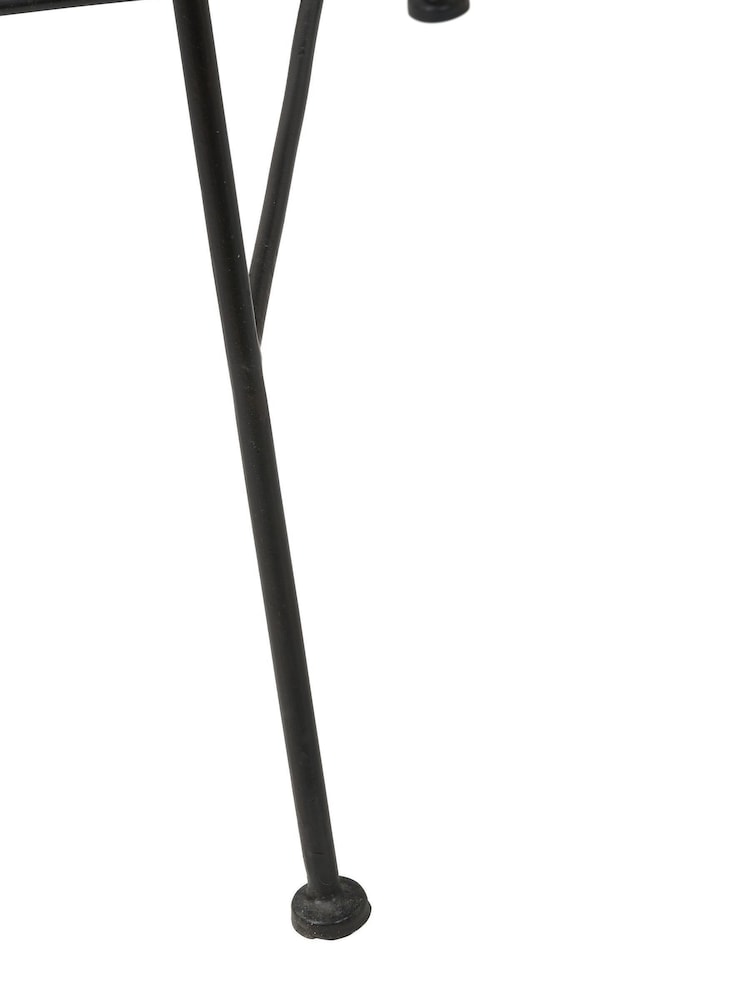 Pacific Black Rattan Core and Black Metal Dining Chair - Image 6 of 6