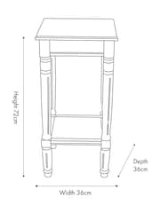 Pacific Olive Heritage Pine Wood Accent Table - Image 3 of 6