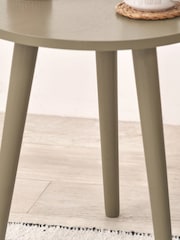 Pacific Olive Croft Pine Wood Side Table - Image 5 of 6